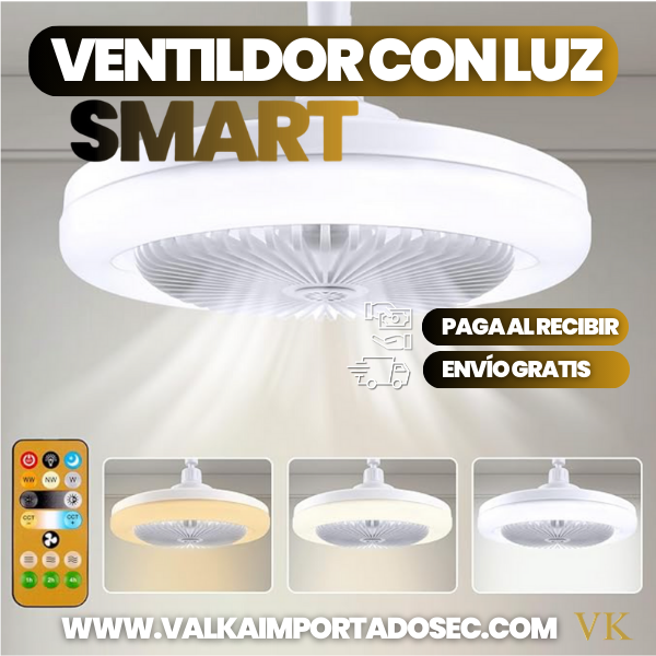 VENTILADOR CON LUZ SMART + ENVÍO GRATIS
