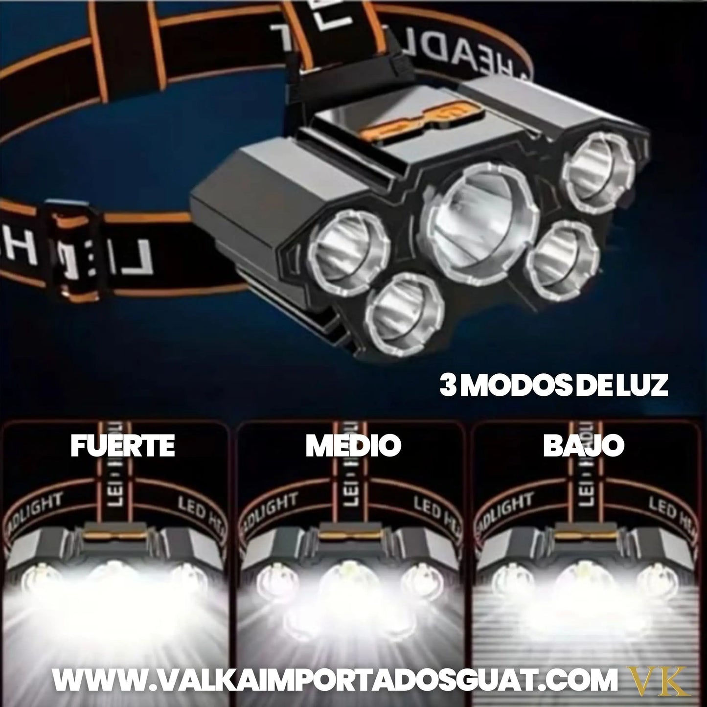 LUZ DE CABEZA ULTRAPOTENTE +ENVÍO GRATIS