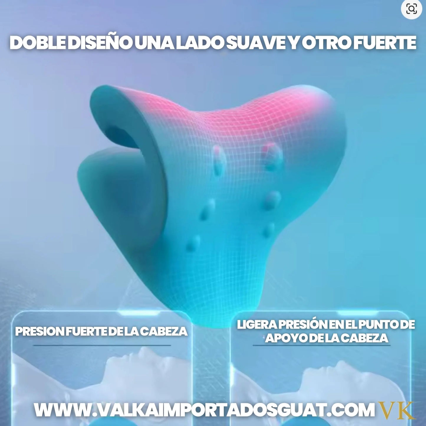 ALMOHADA PROFESIONAL PARA COLUMNA CERVICAL + ENVÍO GRATIS