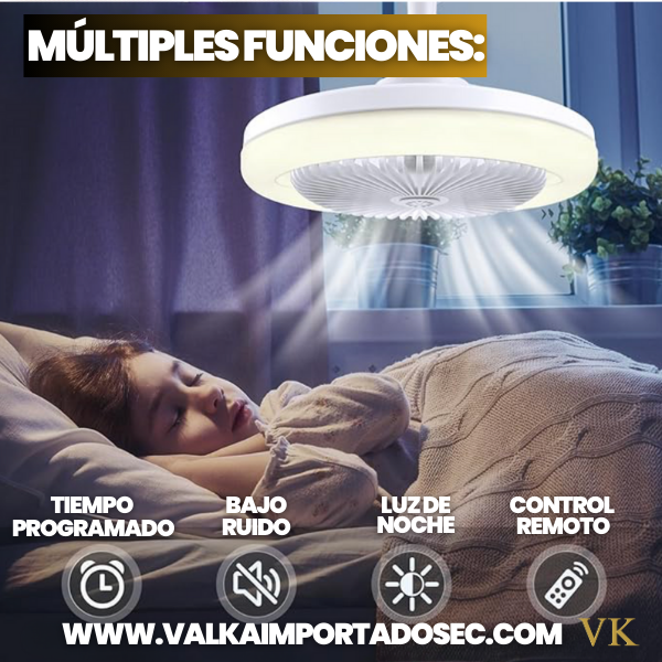 VENTILADOR CON LUZ SMART + ENVÍO GRATIS