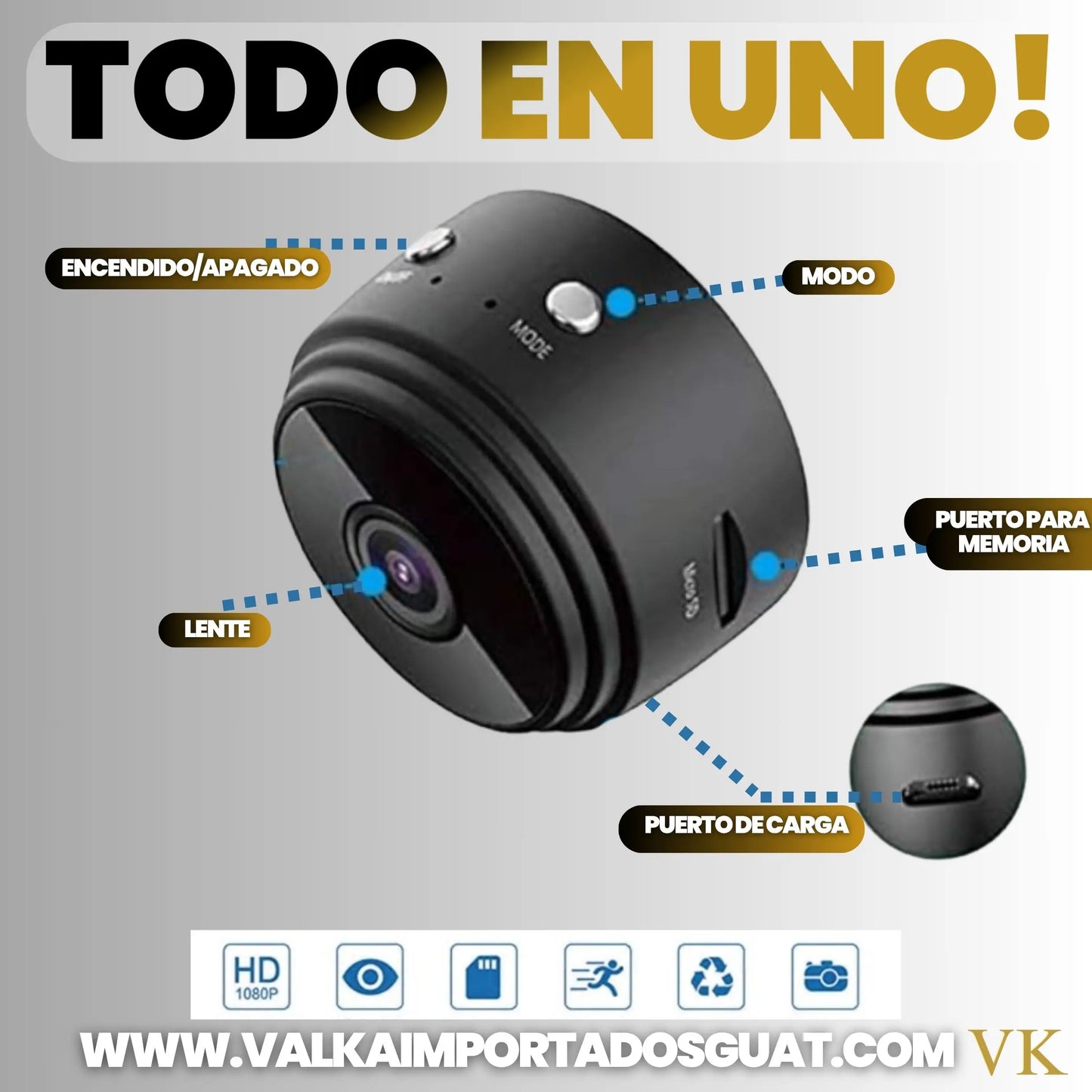 CÁMARA ESPÍA MINI WIFI + ENVÍO GRATIS