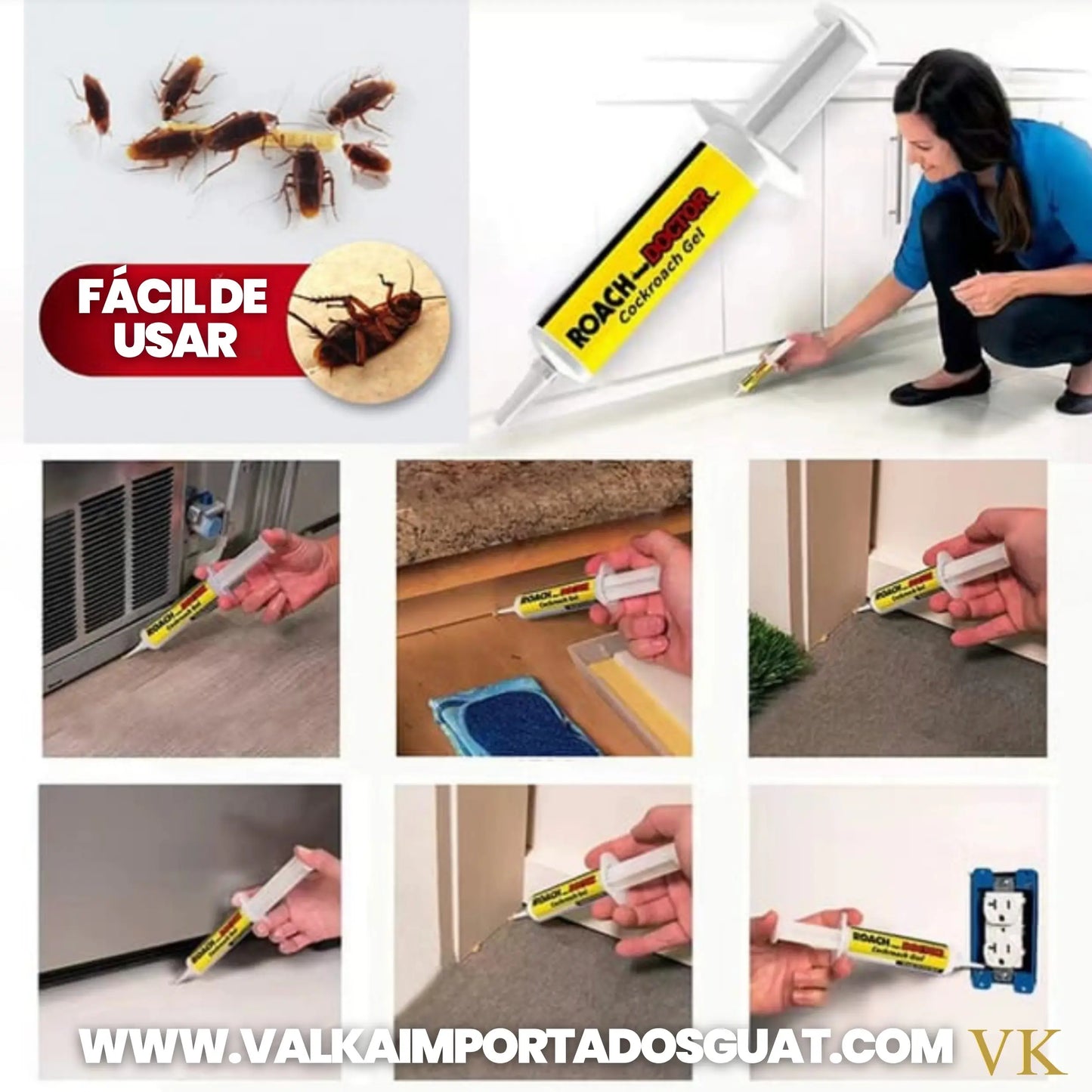 GEL EXTERMINA CUCARACHAS DR ROACH + ENVÍO GRATIS