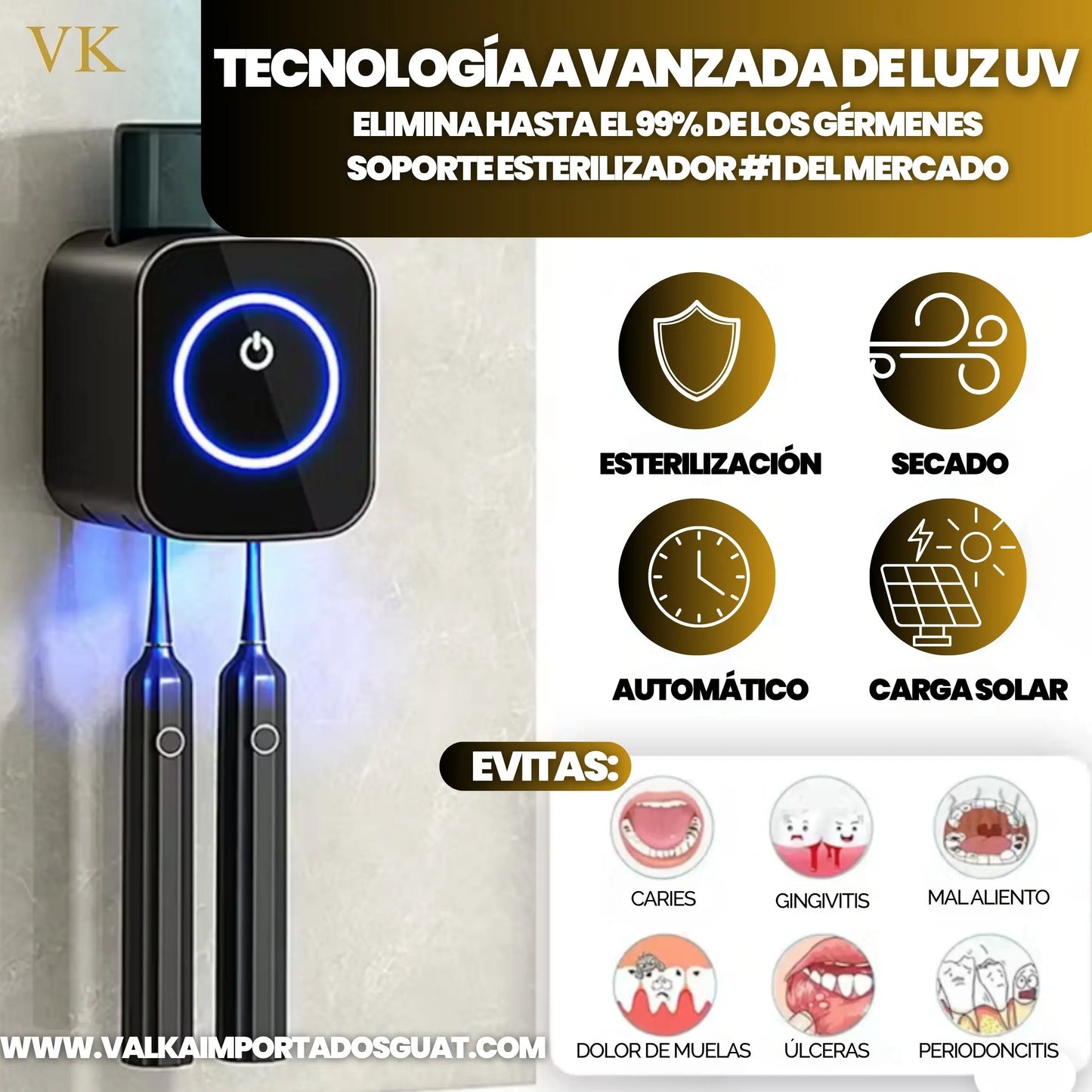 ESTERILIZADOR DE CEPILLOS + ENVÍO GRATIS