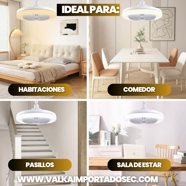 VENTILADOR CON LUZ SMART + ENVÍO GRATIS