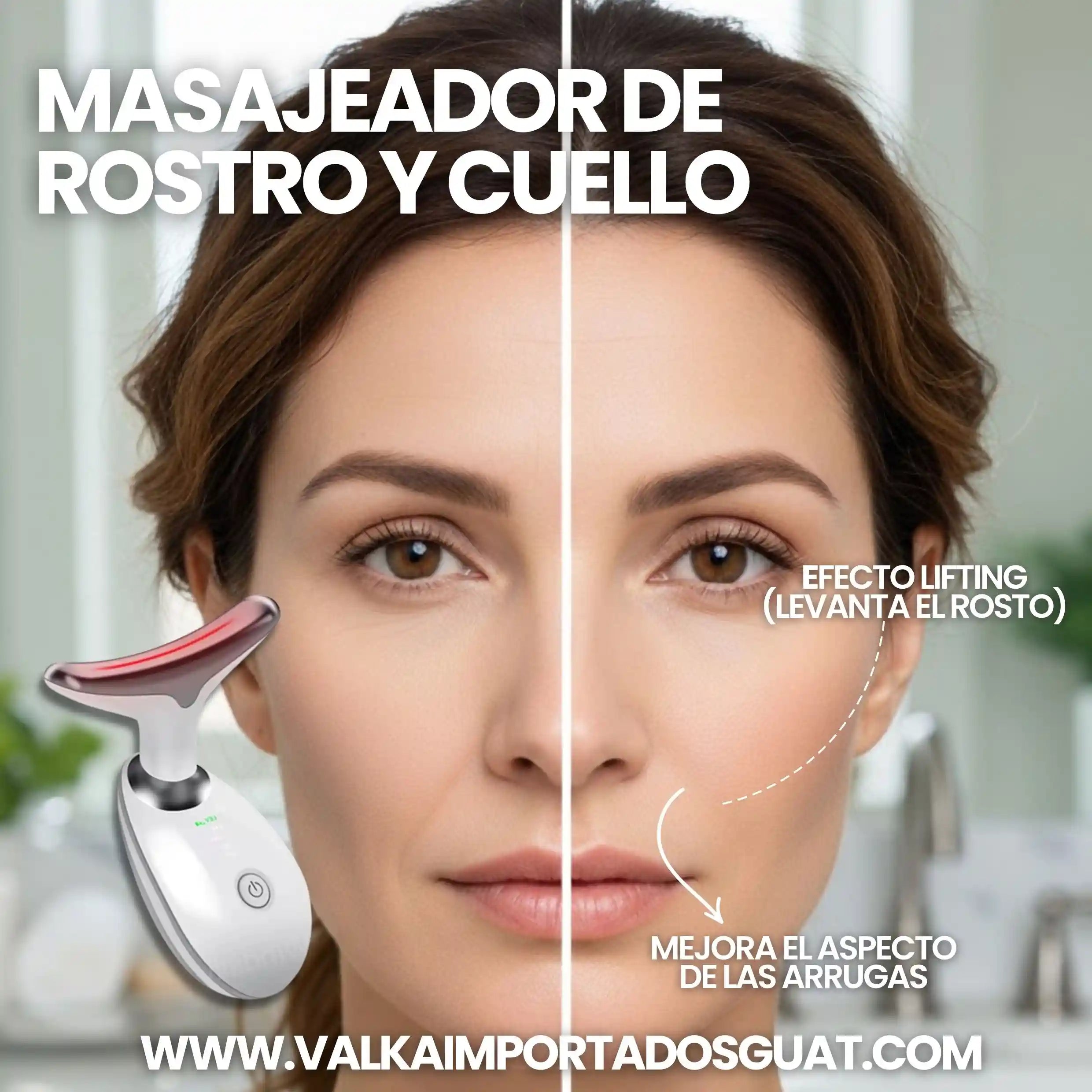 MASAJEADOR DE ROSTRO Y CUELLO CON EFECTO LEVANTAMIENTO + ENVÍO GRATIS
