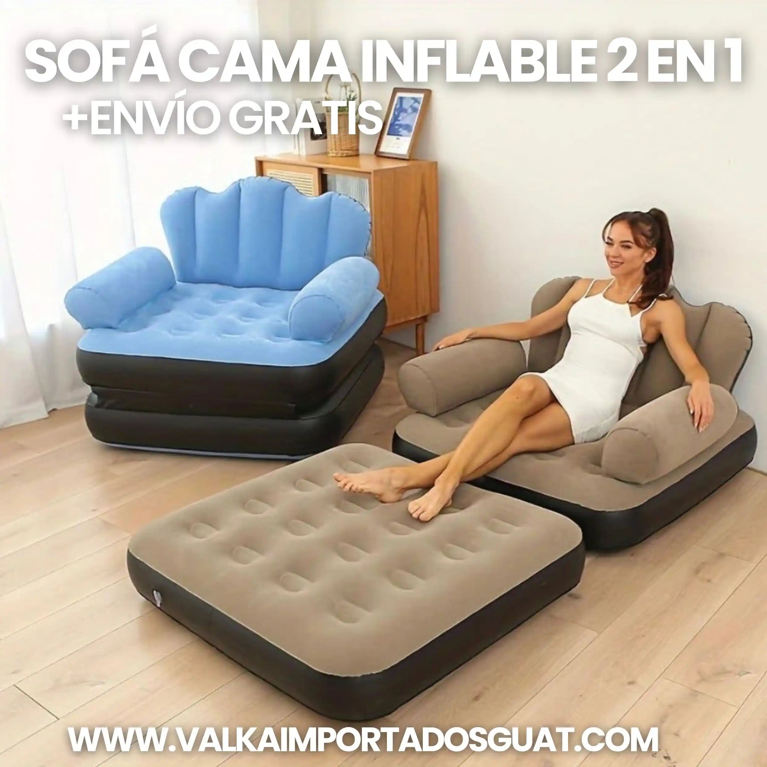SOFÁ CAMA INFLABLE + ENVÍO GRATIS