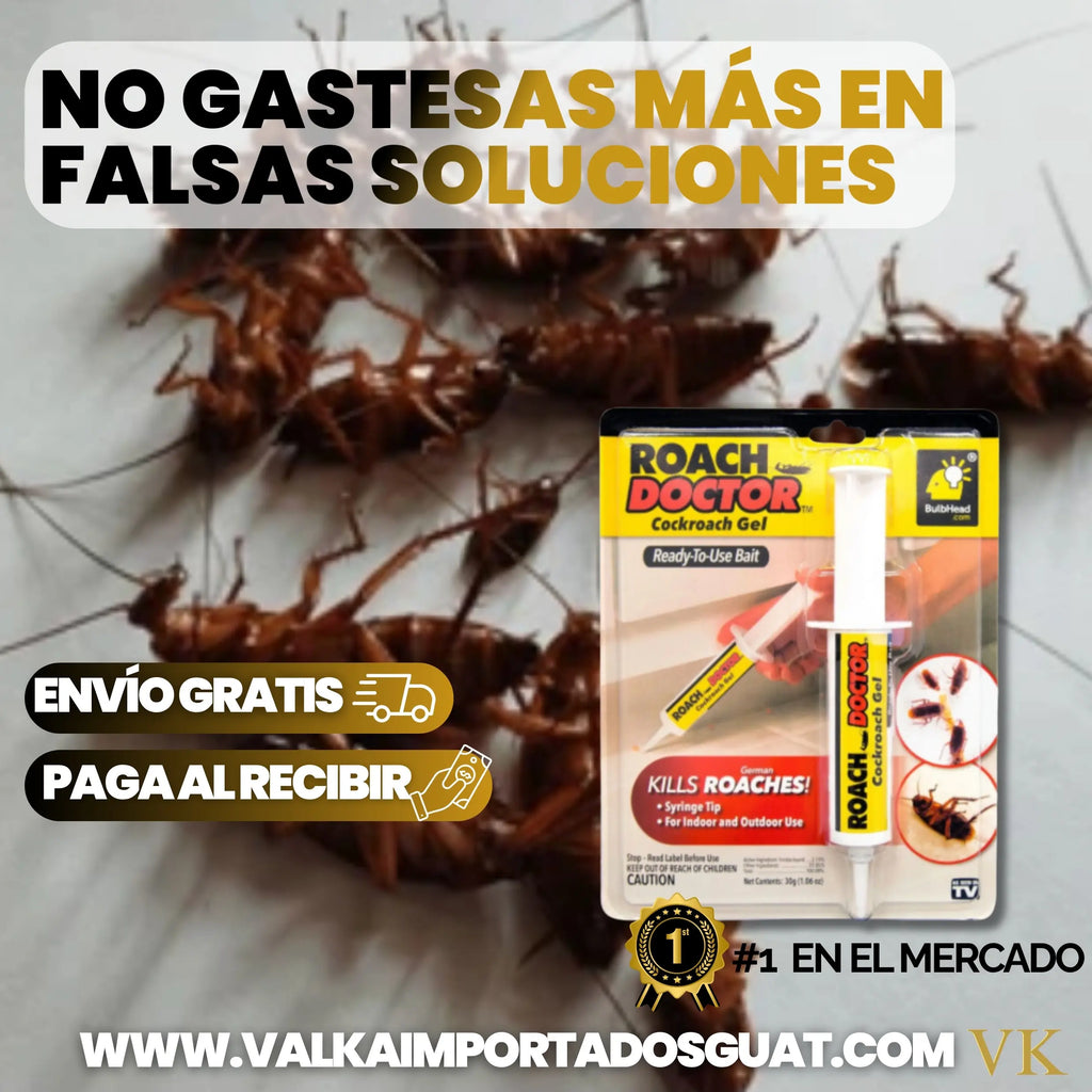GEL EXTERMINA CUCARACHAS DR ROACH + ENVÍO GRATIS