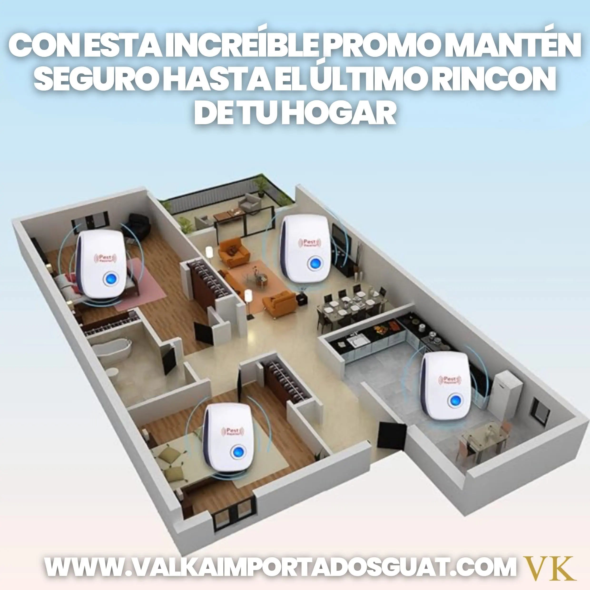 REPELENTES ULTRASONICOS (X4, X6 Ó X8 UNIDADES)+ ENVÍO GRATIS