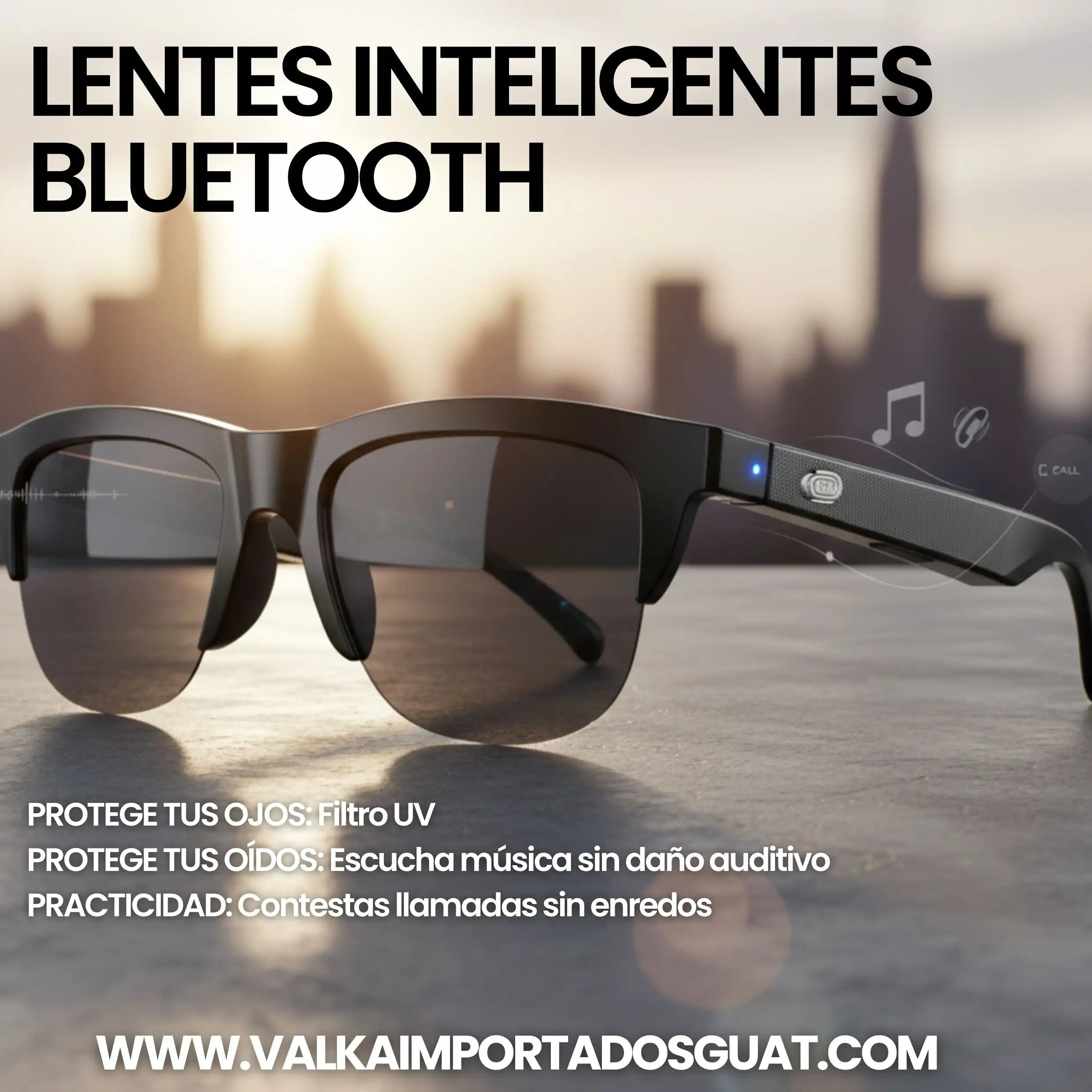 LENTES INTELIGENTES BLUETOOTH + ENVÍO GRATIS